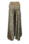 Women’s Bohemian Dark Gray Wide-Leg Pants – Flowy Divided Skirt for Effortless Boho Style SM