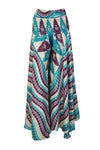 Bohemian Purple-Blue Wide-Leg Palazzo Pants – Flowing Divided Skirt Style for Women SM