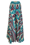 Bohemian Purple-Blue Wide-Leg Palazzo Pants – Flowing Divided Skirt Style for Women SM