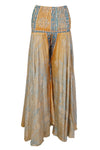 Boho Peach Split Palazzo Pants – Handcrafted Flowy Wide-Leg Boho Trousers for Women SM