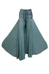 Women Handmade Sea Blue Boho Wide-Leg Palazzo Pants – Flowing & Flared SM