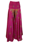 Handmade Bohemian Wide-Leg Pants in Magenta Pink – Effortlessly Flowy & Elegant SM