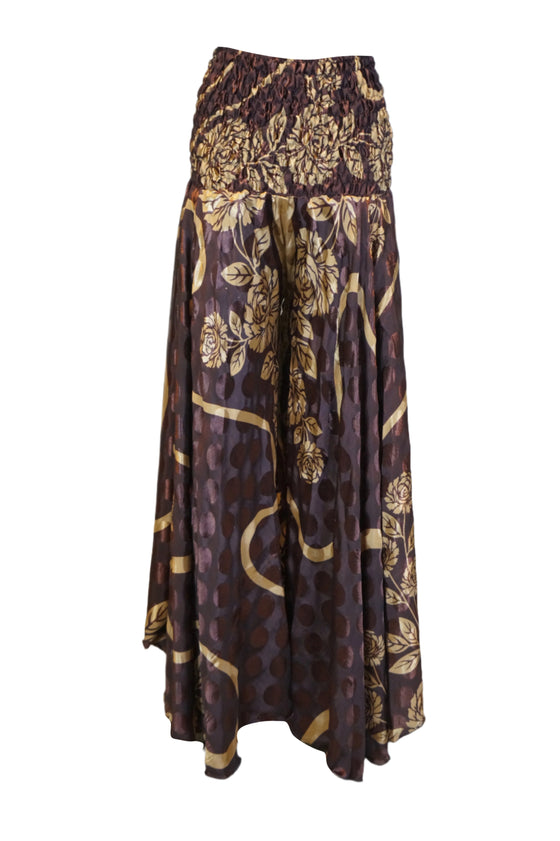 Women's Wine Purple Boho Palazzo Pants – Handmade, Flowy & Effortlessly Stylish SM
