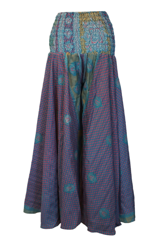 Bohemian Dark Purple Wide-Leg Palazzo Pants – Graceful, Airy & Timelessly Chic SM