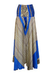 Bohemian Beige & Blue Wide-Leg Palazzo Pants – Effortlessly Elegant & Flowy SM