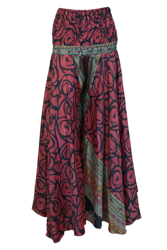 Bohemian Bright Red Palazzo Pants – Handcrafted, Breezy & Effortlessly Stylish SM