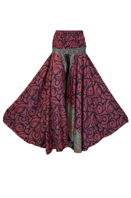 Bohemian Bright Red Palazzo Pants – Handcrafted, Breezy & Effortlessly Stylish SM