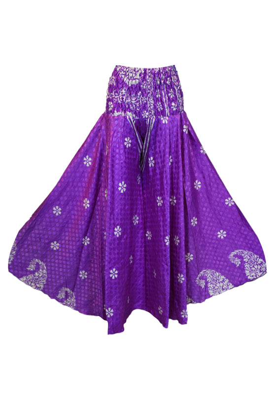 Handcrafted Bohemian Purple Heart Palazzo Pants – Breezy, Chic & Effortlessly Stylish SM