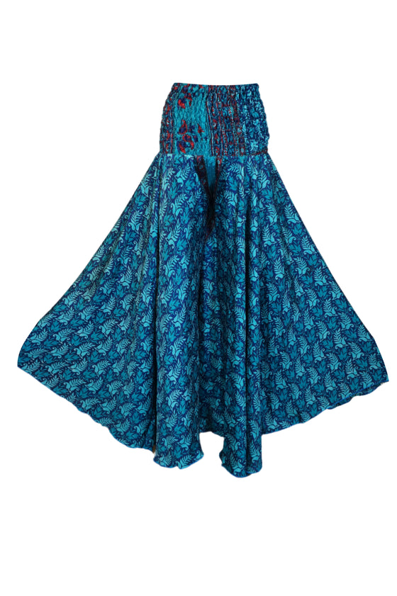 Women Bohemian Sea Blue Boho Palazzo Pants  Handmade, Breezy & Effortlessly Chic SM