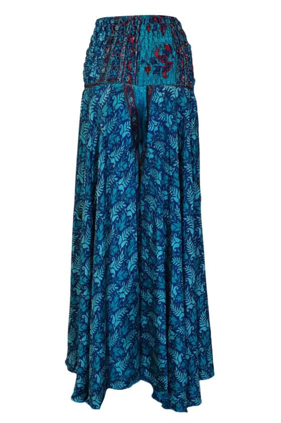 Women Bohemian Sea Blue Boho Palazzo Pants  Handmade, Breezy & Effortlessly Chic SM