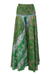 Boho Hippie Forest Green Floral Palazzo – Flowing, Spring-Inspired Wide-Leg Pants SM