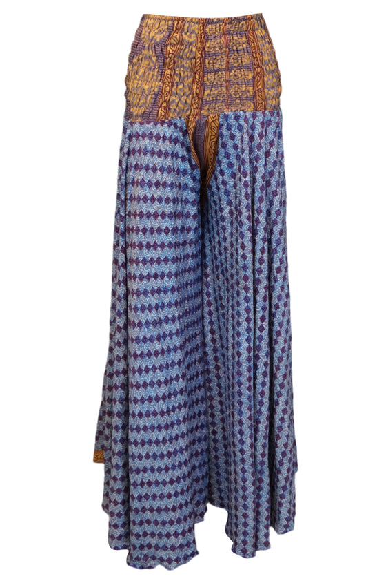 Bohemian Deep Purple Wide-Leg Palazzo Pants – Elegant, Breezy & Effortlessly Chic SM