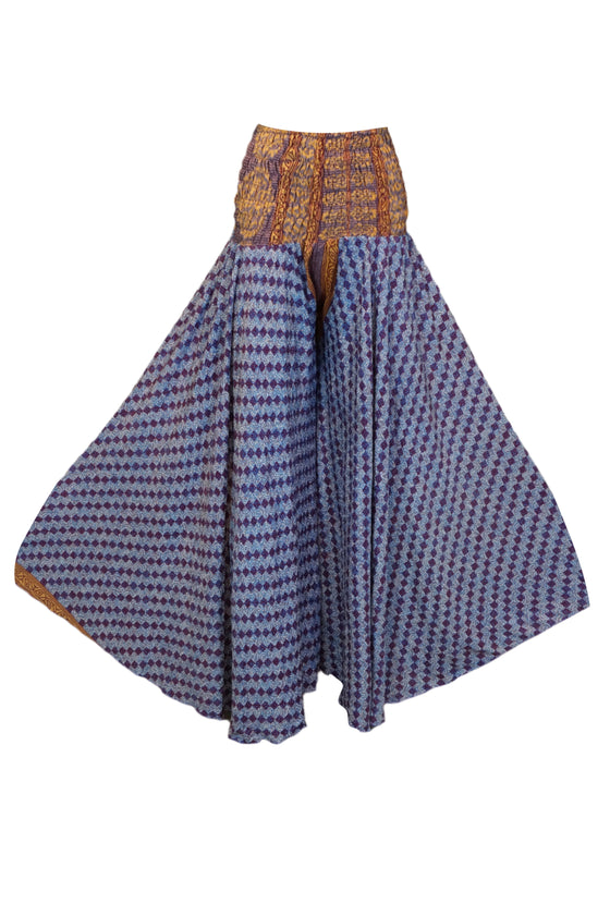 Bohemian Deep Purple Wide-Leg Palazzo Pants – Elegant, Breezy & Effortlessly Chic SM