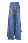 Women's Dark Blue Boho Palazzo Pants – Handcrafted, Airy & Effortlessly Elegant SM