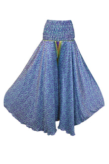  Women's Dark Blue Boho Palazzo Pants – Handcrafted, Airy & Effortlessly Elegant SM