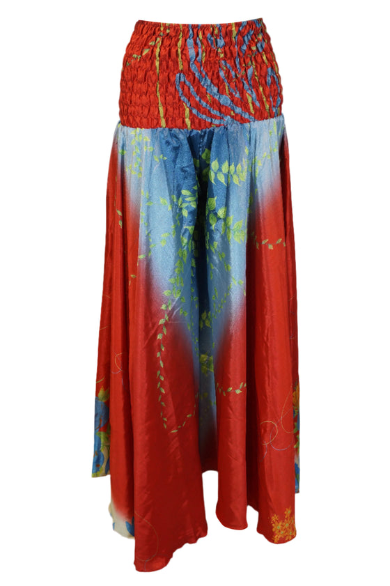 Bohemian Blue and Red Palazzo Pants – Handcrafted, Breezy & Effortlessly Stylish SM