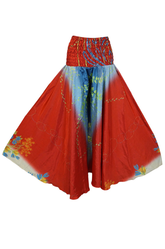 Bohemian Blue and Red Palazzo Pants – Handcrafted, Breezy & Effortlessly Stylish SM