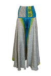 Handmade Bohemian White & Blue Floral Palazzo Pants  Breezy Stylish, and Boho Chic SM