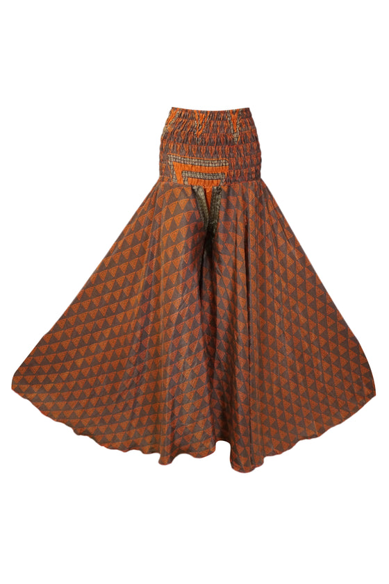 Handcrafted Boho Orange Floral Palazzo Pants – Breezy, Stylish & Elegant SM