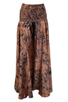 Ethereal Creamy Peach Boho Palazzo  Handmade Flowy Wide-Leg Pants for Style SM