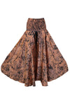 Ethereal Creamy Peach Boho Palazzo  Handmade Flowy Wide-Leg Pants for Style SM