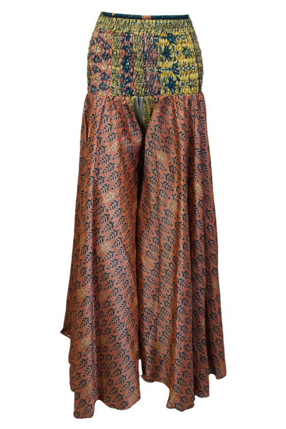 Handcrafted Boho Orange Floral Palazzo Pants  Elegant, and Effortlessly Stylish SM
