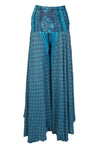Handmade Sea Blue Boho Palazzo Pants – Flowing, Flared, and Effortlessly Stylish SM