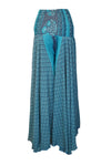 Handmade Sea Blue Boho Palazzo Pants – Flowing, Flared, and Effortlessly Stylish SM