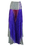 Bohemian Wide Leg Palazzo Pants Bell Bottom Flare Pants, Purple and White Yoga Pants SM