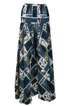 Ethereal Spruce Blue Boho Palazzo Pants – Flowy, Wide-Leg, and Handmade Elegance SM