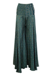 Handmade Ocean Blue Boho Floral Palazzo Pants – Effortlessly Elegant & Breezy SM
