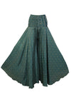 Handmade Ocean Blue Boho Floral Palazzo Pants – Effortlessly Elegant & Breezy SM