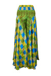 Boho Women Light Green Bohemian Palazzo Pants – Hippie-Inspired Resort Wear SM