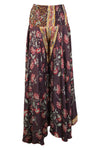 Handmade Dark Purple Boho Palazzo Pants – Breezy, Elegant & Adorned with Leafy SM