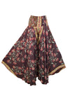Handmade Dark Purple Boho Palazzo Pants – Breezy, Elegant & Adorned with Leafy SM