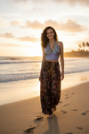 Handmade Dark Purple Boho Palazzo Pants – Breezy, Elegant Boho Pants SM