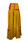 Golden Glow Boho Wide-Leg Pants – Handmade with Flowy Split Palazzo Magic SM