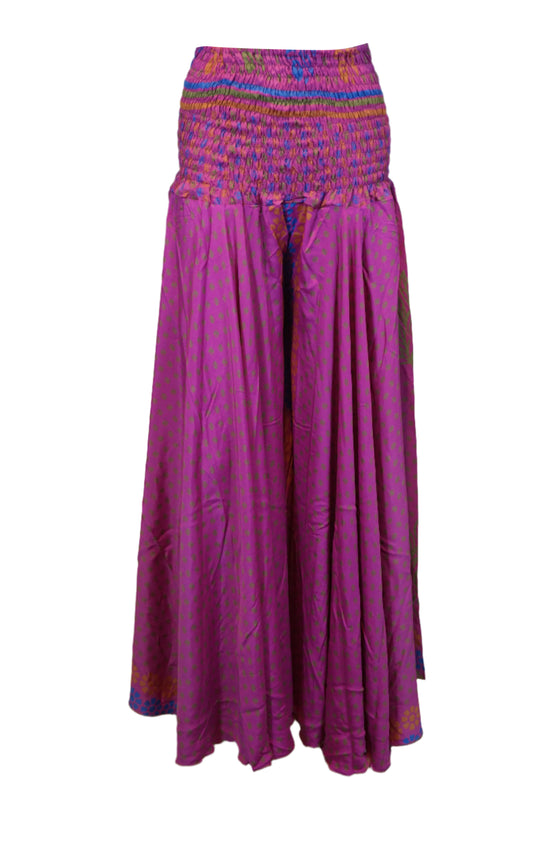 Handcrafted Plum Purple Boho Floral Palazzo Pants – Gracefully Chic SM