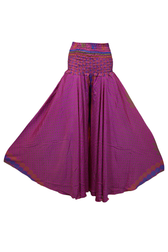 Handcrafted Plum Purple Boho Floral Palazzo Pants – Gracefully Chic SM