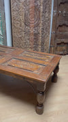 Takht Carved Wood Coffee Table – Plantation Style Living Room Table