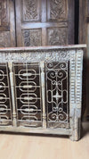 Antique Console Table Rustic Wrought Iron Carved Entryway Table 64