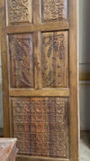 Vintage Artistic Carved Wooden Door – Floral Carved Barn Door 96