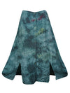 Womens Renaissance Faire Skirt, Tie Dye Button Down Long Skirts S/M/L