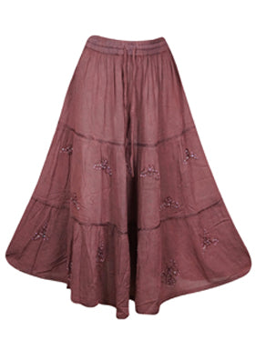 Cinnamon Brown maxi Skirt,