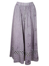 Grey Maxi Skirts, Medieval inspired Hippie Rayon Skirt, Western Long Skirt S/M/L