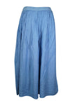 Blue Long Skirt, Soft and Flowy Long Boho Skirts, Hand Painted Hippie Maxi Skirt M/L