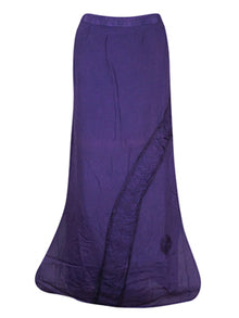  Purple Renaissance Long Embroidered Skirt, Western Long Skirts, Ren Faire Skirt S/M/L