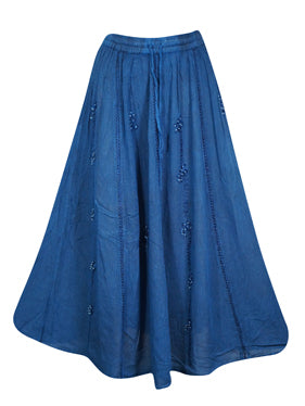 Blue Long Skirt, Soft and Flowy Long Boho Skirts, Ren Faire Clothing S/M/L