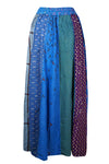 Womens Dori Maxi Skirt, Patchwork Printed Hippie Long Skirts, Elastic Waist, Skirt S/M/L