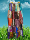 Womens Spicy Mocha Hippy Skirt Maxi Skirt, Patchwork Beach Festival Skirts S/M/L